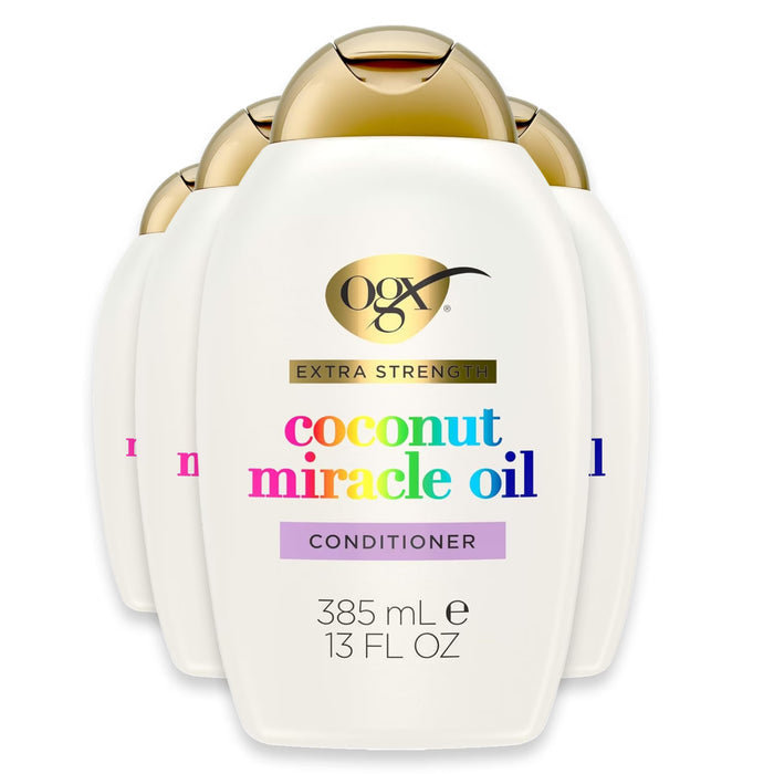 OGX Extra Strength Damage Remedy + Coconut Miracle Oil Conditioner 13 oz - 4 Pack