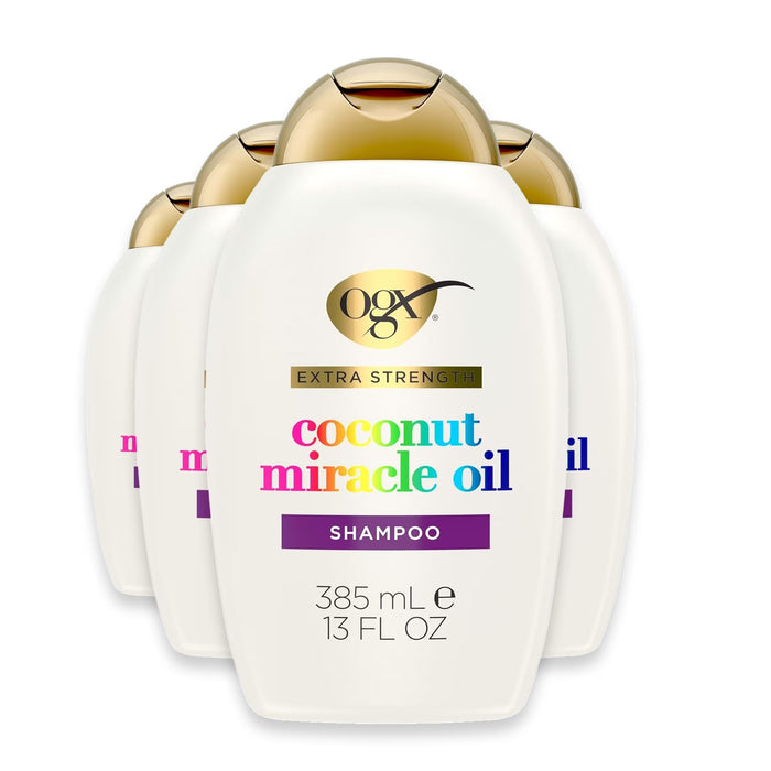 OGX Extra Strength Damage Remedy + Coconut Miracle Oil Shampoo 13 oz - 4 Pack