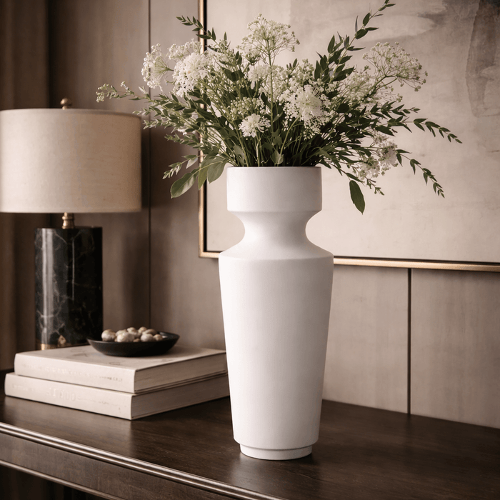 Ojai White Ceramic Vase