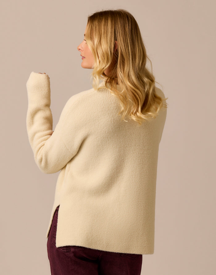 Olivia Plush Sweater: Cream