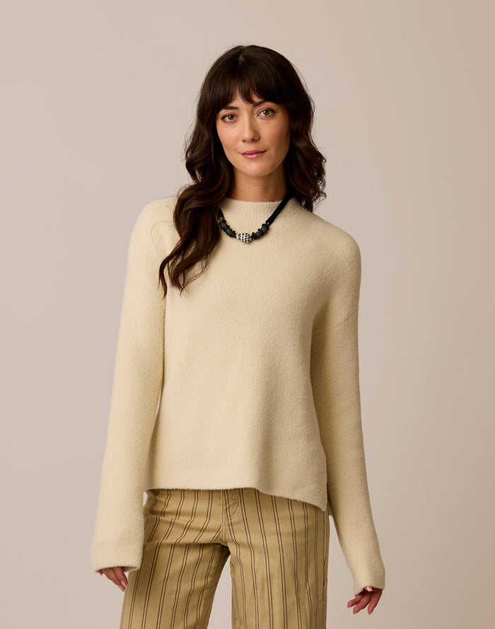 Olivia Plush Sweater: Cream