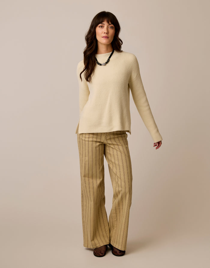 Olivia Plush Sweater: Cream
