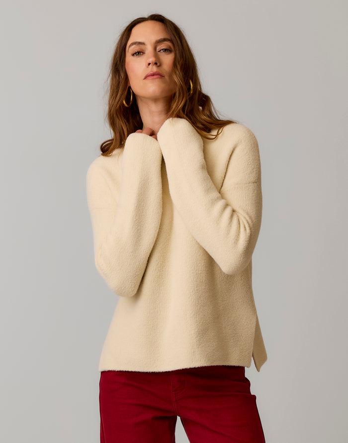 Olivia Plush Sweater: Cream