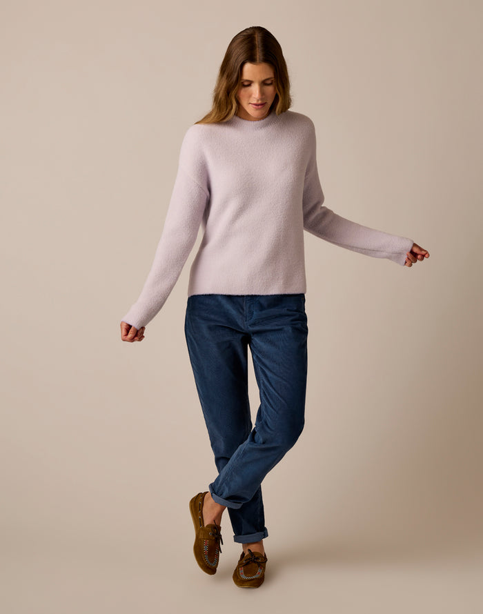 Olivia Plush Sweater: Dark Dawn Birdseye