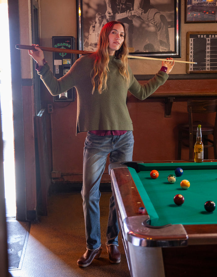 Olivia Plush Sweater: Fir Heather