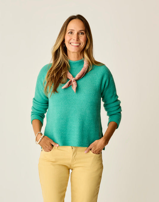 Olivia Plush Sweater: Jade Heather