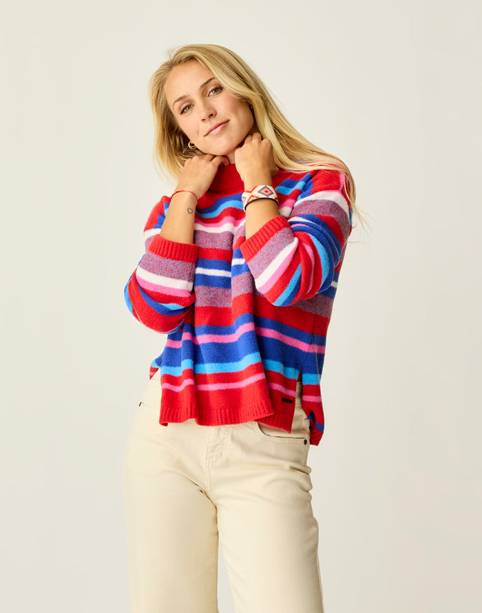 Olivia Plush Sweater: Multistripe