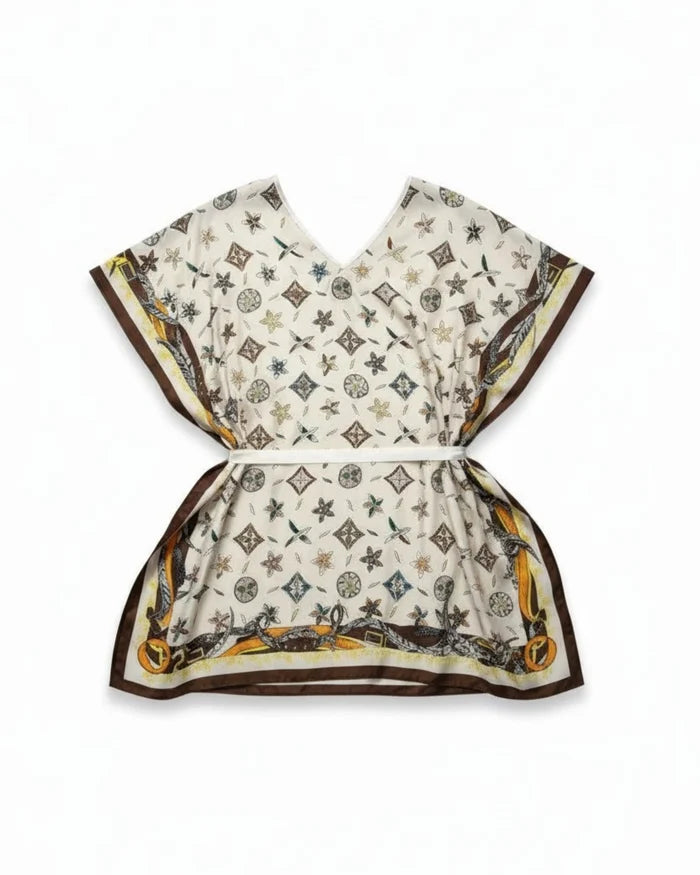 One-of-A-Kind Silk Blend Kaftan | Pattern 2