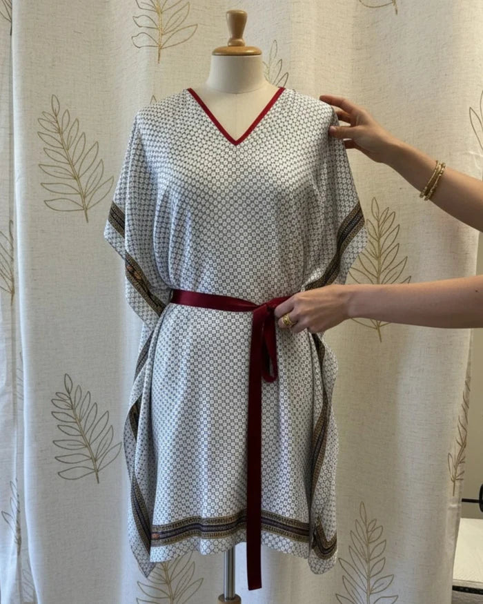 One-of-A-Kind Silk Blend Kaftan | Pattern 4