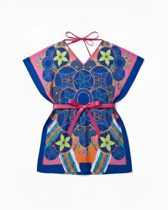 One-of-A-Kind Silk Blend Kaftan | Pattern 6