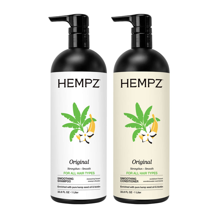 Original Shampoo & Conditioner Smoothing Haircare Bundle for Normal Hair with Floral/Banana Scent