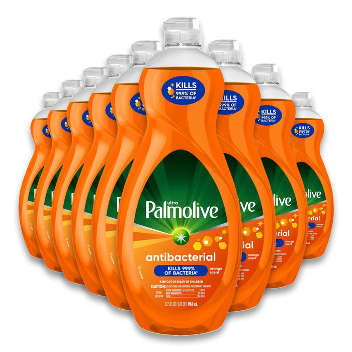 Palmolive Ultra Antibacterial Liquid Dish Soap, Orange - 32.5 oz - 9 Pack