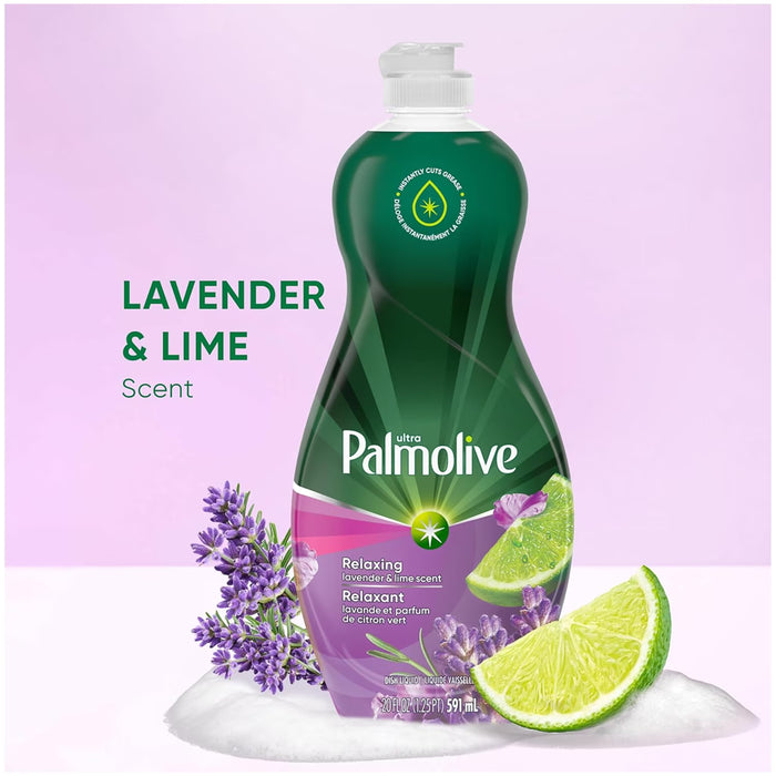 Palmolive Ultra Strength Lavender & Lime Liquid Dish Soap - 20 oz - 9 Pack