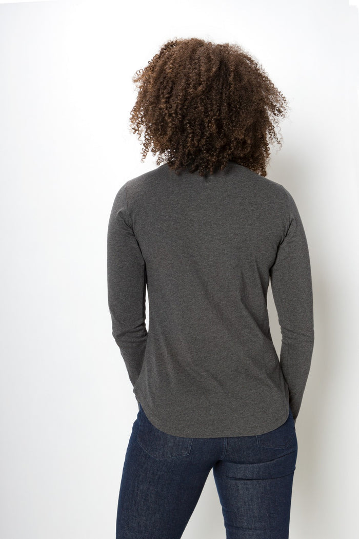 Pamela Heavy Tee | Women's Long Sleeve Crew Neck