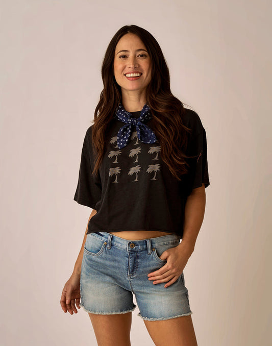 Parker Graphic Tee: Black Grid