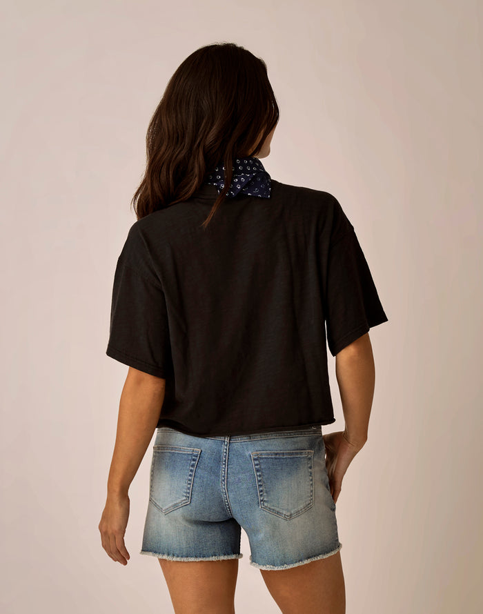 Parker Graphic Tee: Black Grid