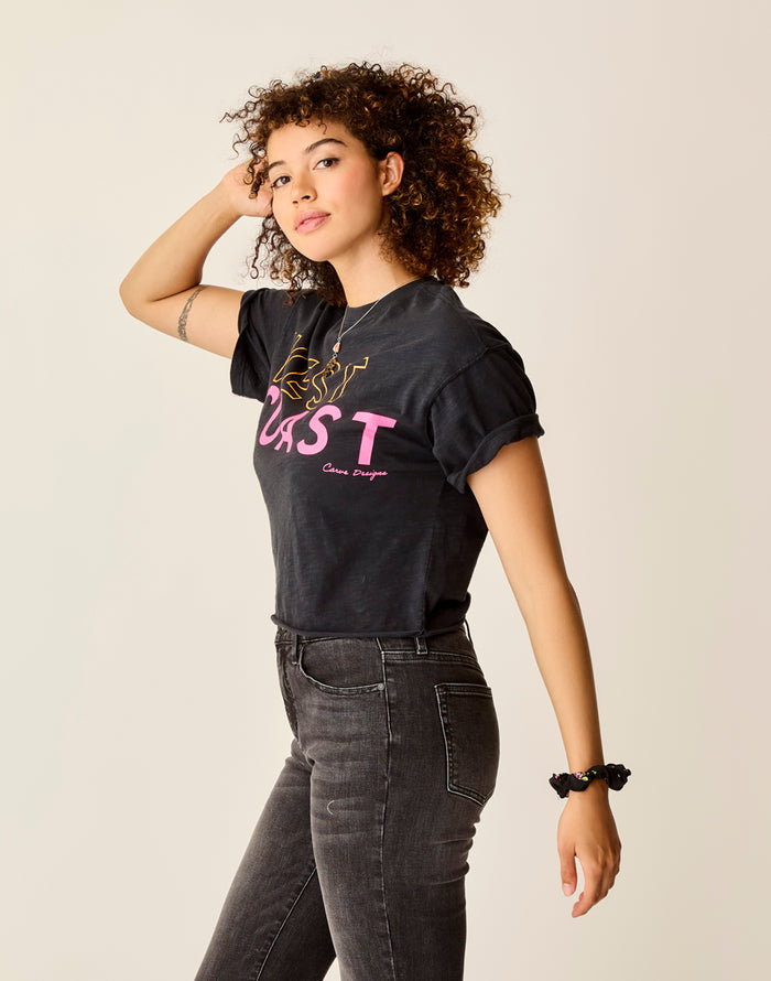 Parker Graphic Tee: Black West - FINAL SALE