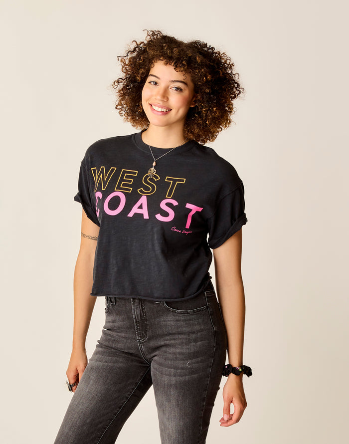 Parker Graphic Tee: Black West - FINAL SALE