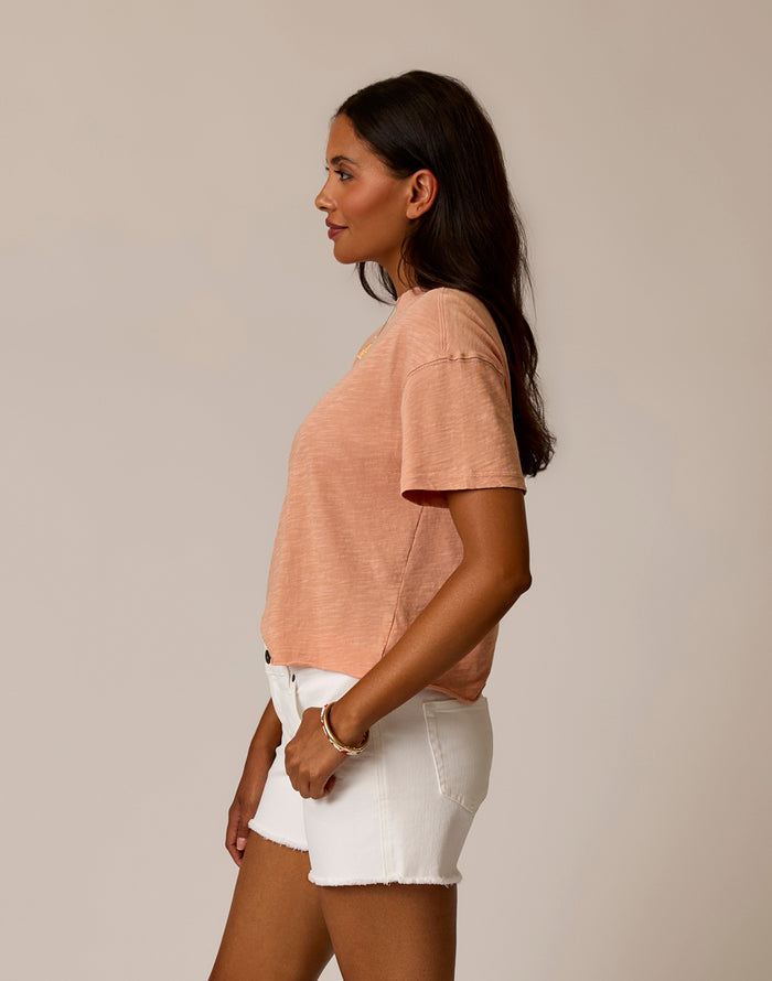 Parker Graphic Tee: Crema Celestial