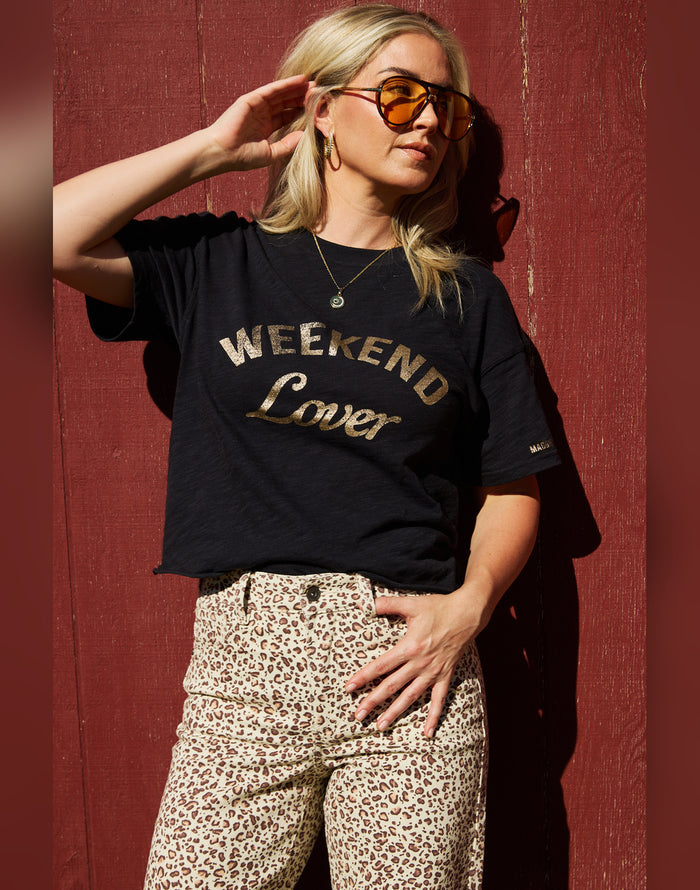Parker Graphic Tee: Gold Lover