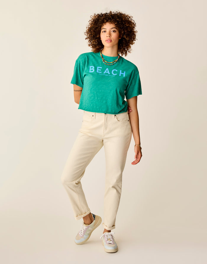 Parker Graphic Tee: Jade Beach - FINAL SALE