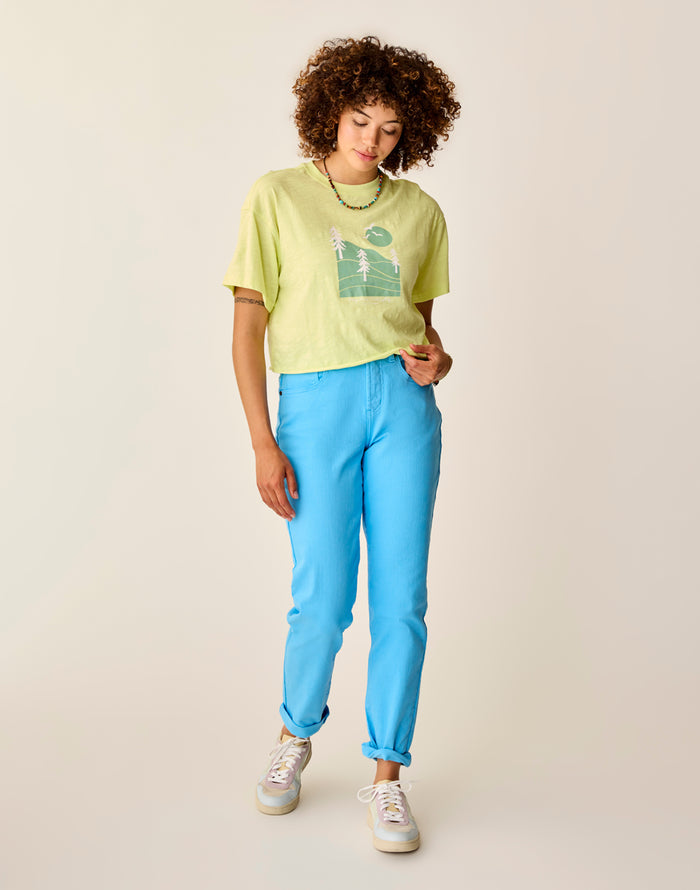 Parker Graphic Tee: Limeade Scenic