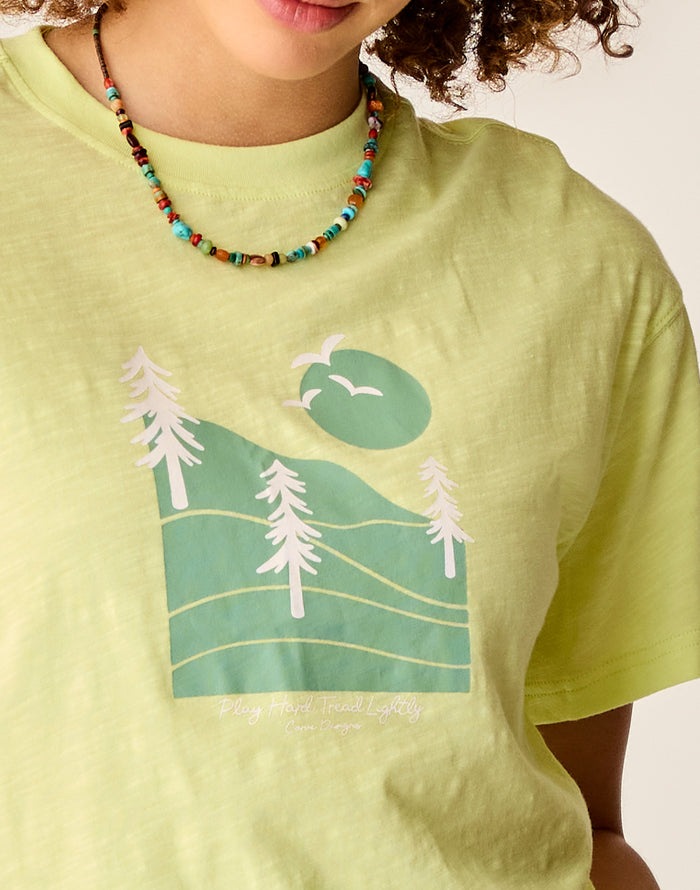 Parker Graphic Tee: Limeade Scenic