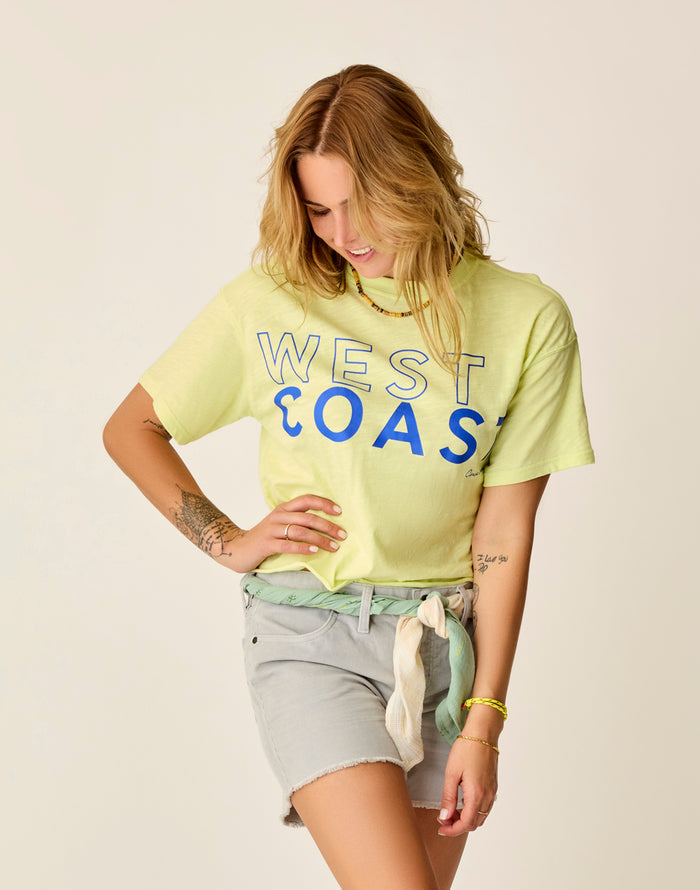 Parker Graphic Tee: Limeade West - FINAL SALE