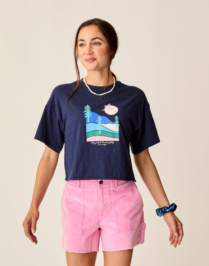 Parker Graphic Tee: Navy Scenic - FINAL SALE