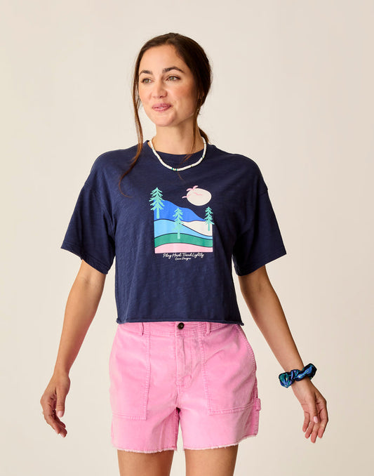 Parker Graphic Tee: Navy Scenic - FINAL SALE