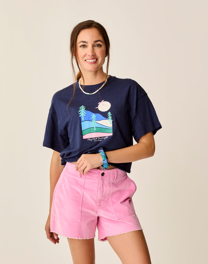 Parker Graphic Tee: Navy Scenic - FINAL SALE