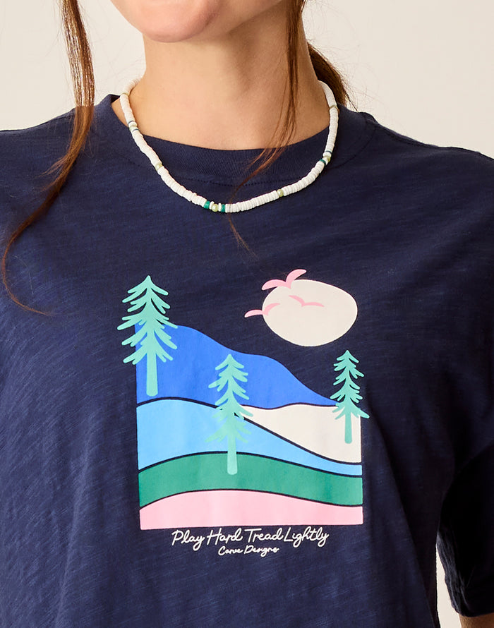 Parker Graphic Tee: Navy Scenic - FINAL SALE