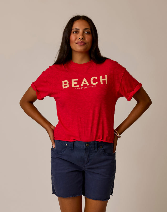 Parker Graphic Tee: Scarlet Beach