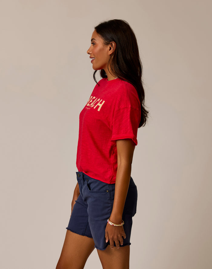 Parker Graphic Tee: Scarlet Beach
