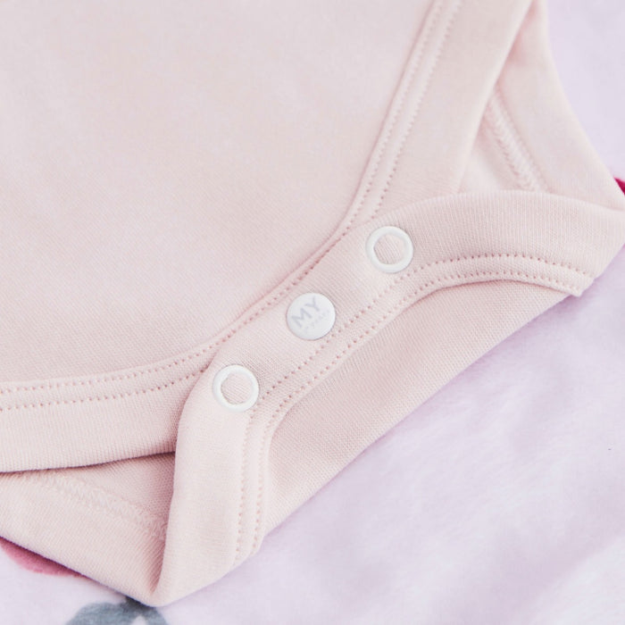 Personalised 1st Valentine's Day Bodysuit in Pink