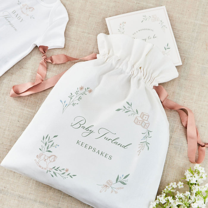 Personalised Baby Shower Mummy To Be Keepsake Bag by Made Yours