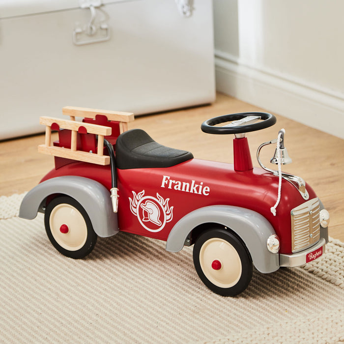 Personalised Baghera Red Ride On Fire Engine