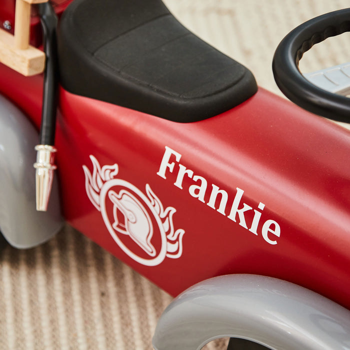 Personalised Baghera Red Ride On Fire Engine