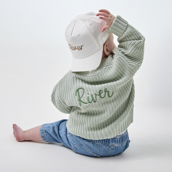 Personalised Baseball Cap in Ecru