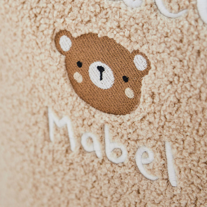 Personalised Bear Caramel Borg Chair