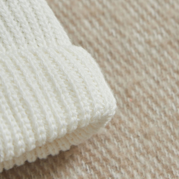 Personalised Bear Design Ecru Beanie