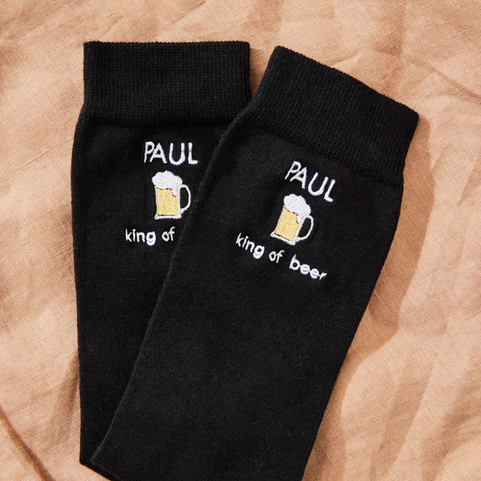 Personalised Beer Black Socks
