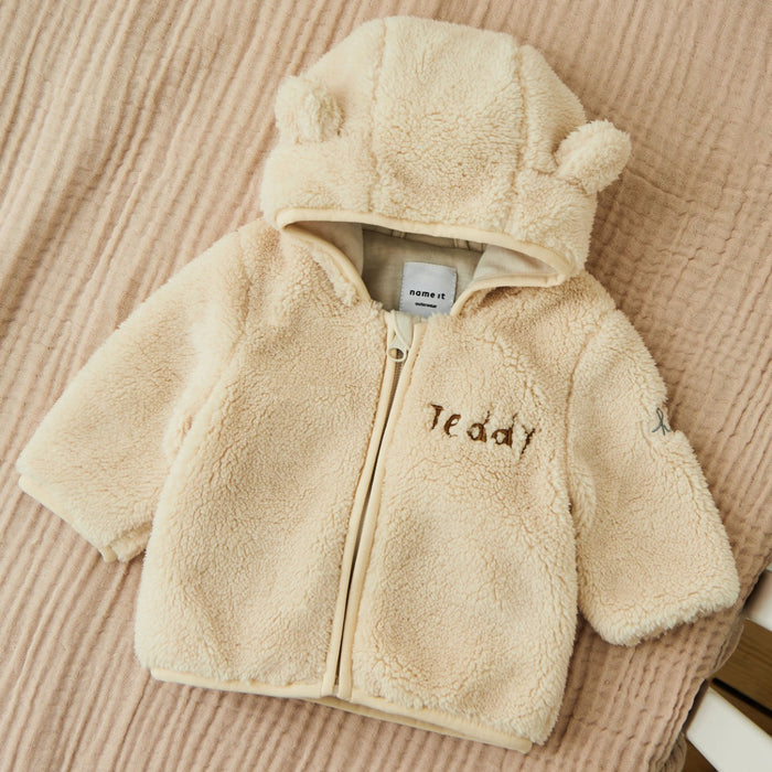 Personalised Beige Teddy Jacket by Name It