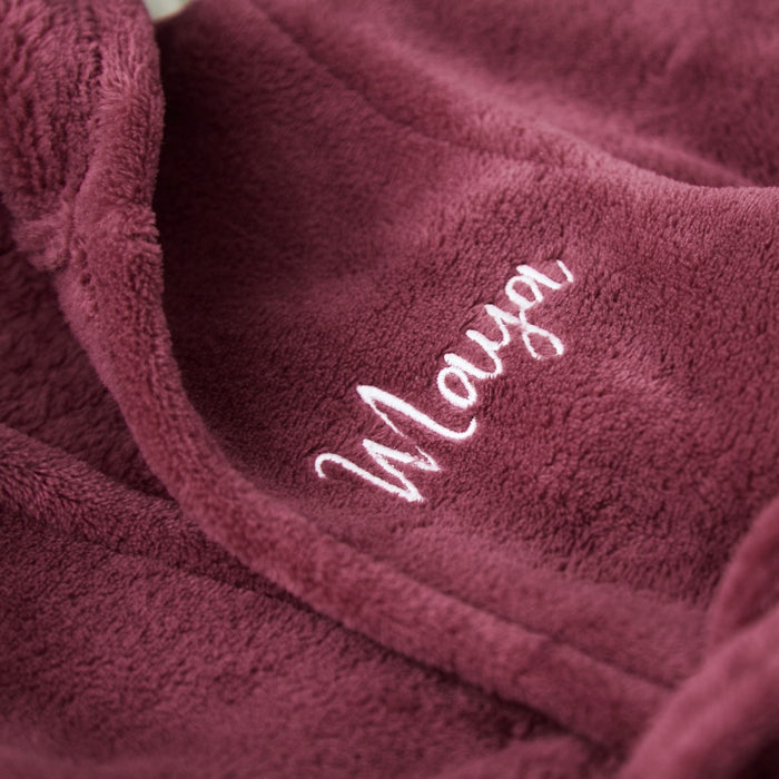 Personalised Berry Fleece Robe