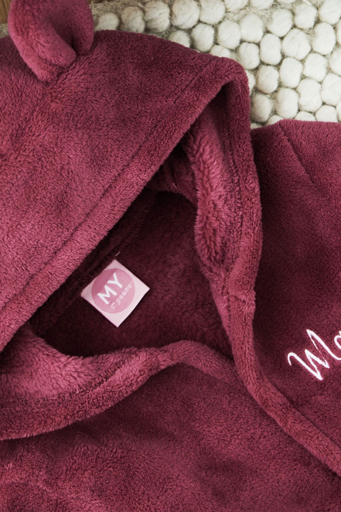 Personalised Berry Fleece Robe