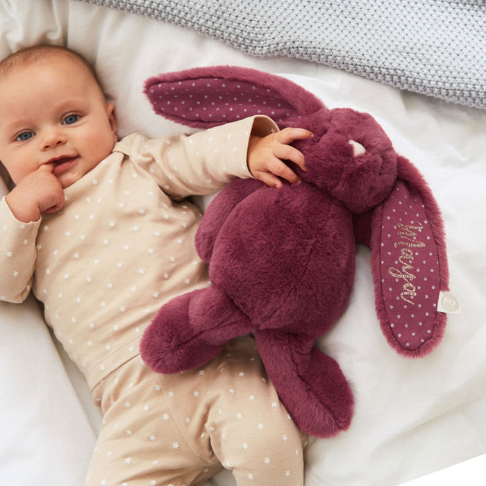 Personalised Berry Red Bunny Soft Toy