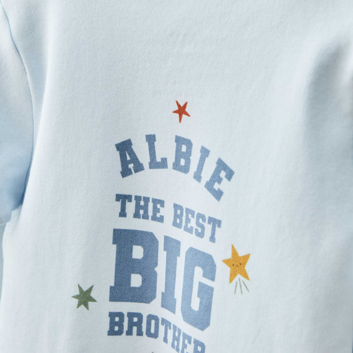 Personalised Best Big Brother Blue T-Shirt