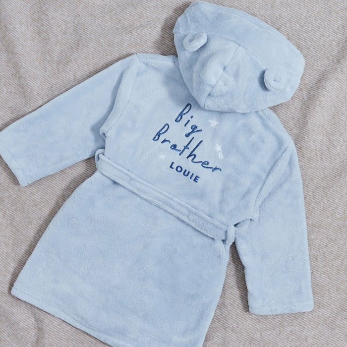 Personalised Big Brother Blue Fleece Robe