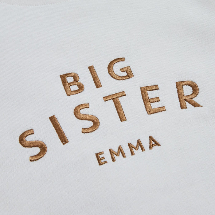 Personalised Big Sister Sweatshirt in Ecru