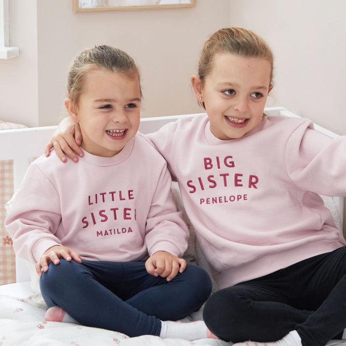 Personalised Big Sister Sweatshirt in Pink